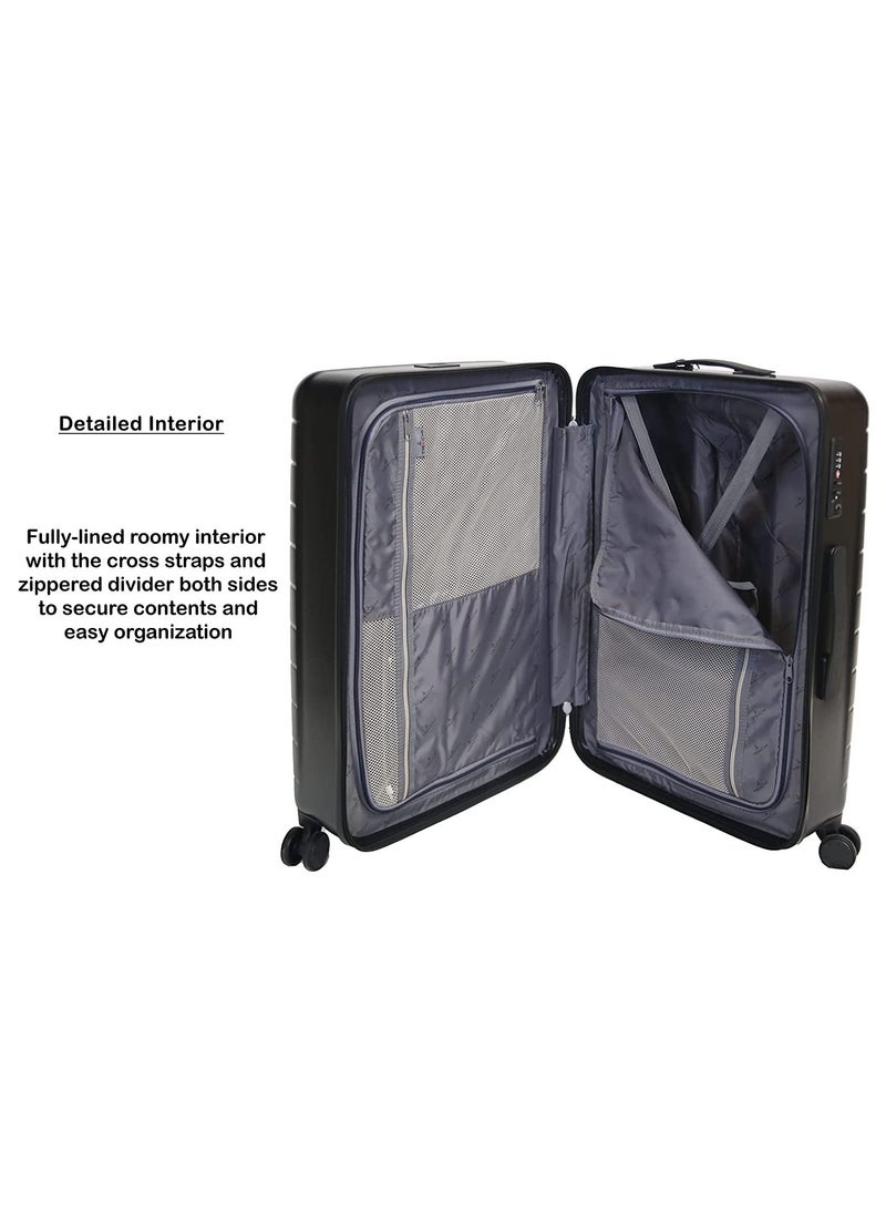 Track Suitcase Luggage set with Laptop Compartment - Hard Side Lightweight Travel Luggage set of 3 Trolley With Spinner Wheels & Lock(21,24,29)  - Image 4