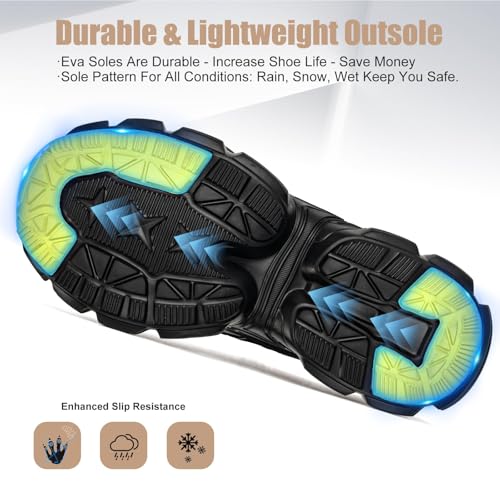 Hogent Steel Toe Shoes for Women Men Wide Non Slip Composite Work Sneakers Indestructible Comfortable Safety Tennis Shoes Lightweight Breathable Construction Sneakers Puncture Proof Ergonomic Design - Image 3