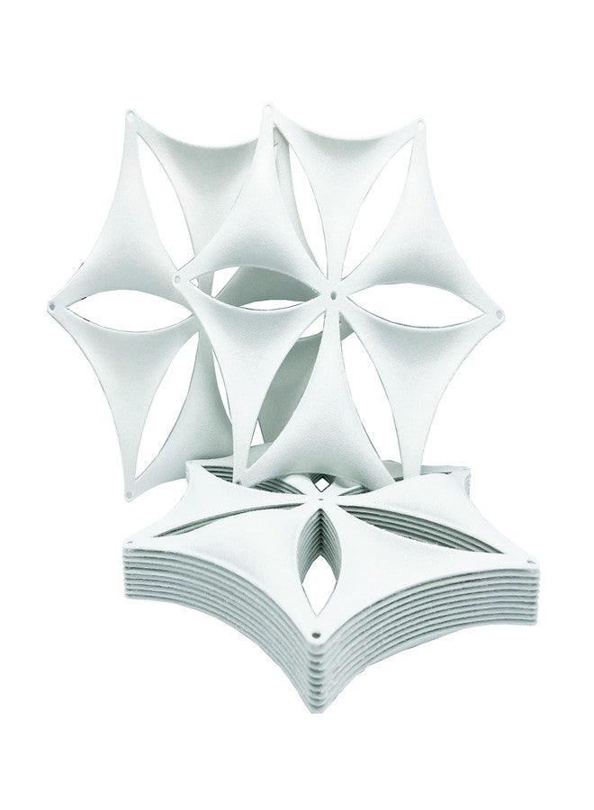 OSHIYINN White 3D Flower Venus 14"x12" Hanging Room Divider Panel Felt Fiber Surface High Density Polyester Fiber Board Cut Room Partition Home Decoratio(12 Pcs) - Image 2