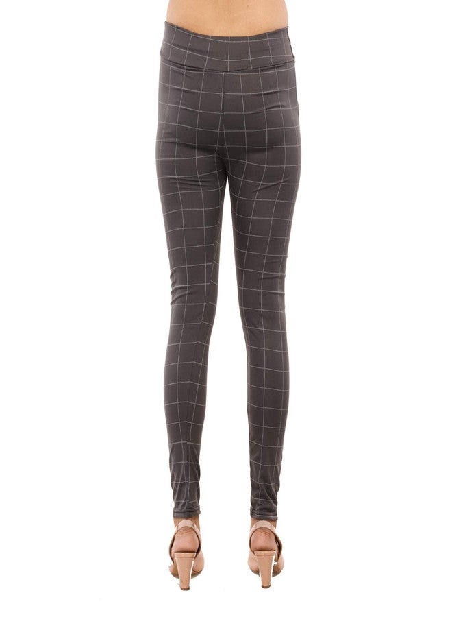 MUKHAKSH (Pack of 1) Girls Hot/Stylish Dark Grey Check Jegging/Pant for Casual wear 11-12 Years - Image 2