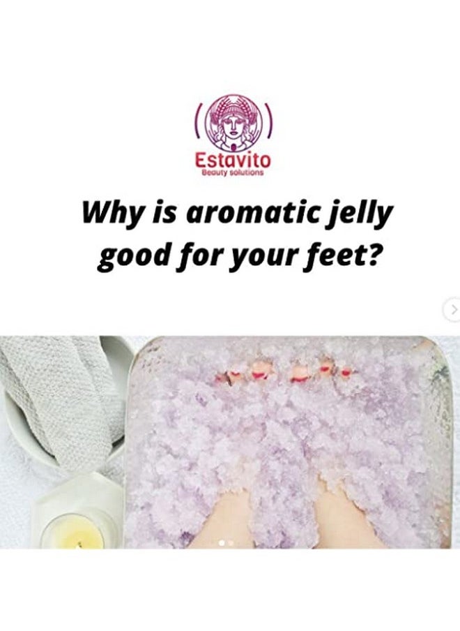 ESTAVITO - Jelly Soothing Foot Bath With Rose Petals 300Gms | Repairs Cracked Heels And Softens Cuticles | - Image 1