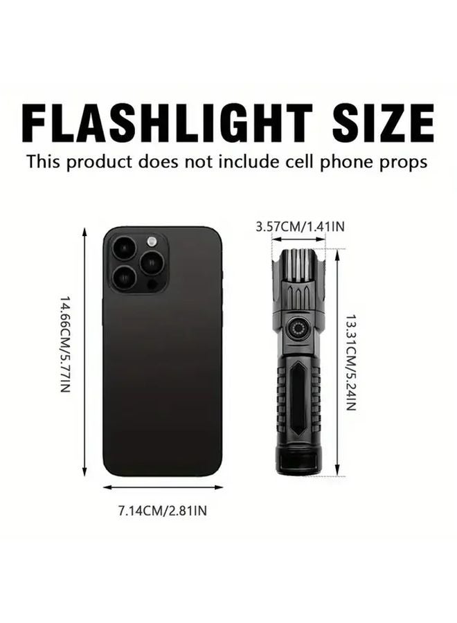 2 Pack Tactical LED Flashlights High Lumens Zoomable 3 Modes Compact Survival Light - Image 5