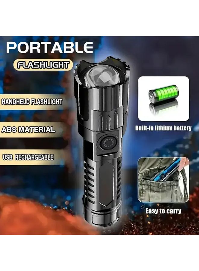 2 Pack Tactical LED Flashlights High Lumens Zoomable 3 Modes Compact Survival Light - Image 4