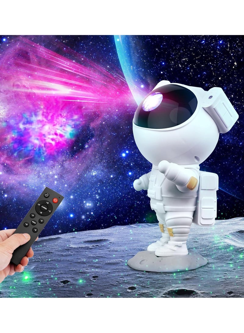 جهاز عرض مجرة ​​رائد فضاء، جهاز عرض نجوم مجرة ​​مزود بمؤقت وجهاز تحكم عن بعد، إضاءة ليلية للأطفال، مصباح سقف سديم LED للأطفال والكبار، ديكور للغرفة، هدية