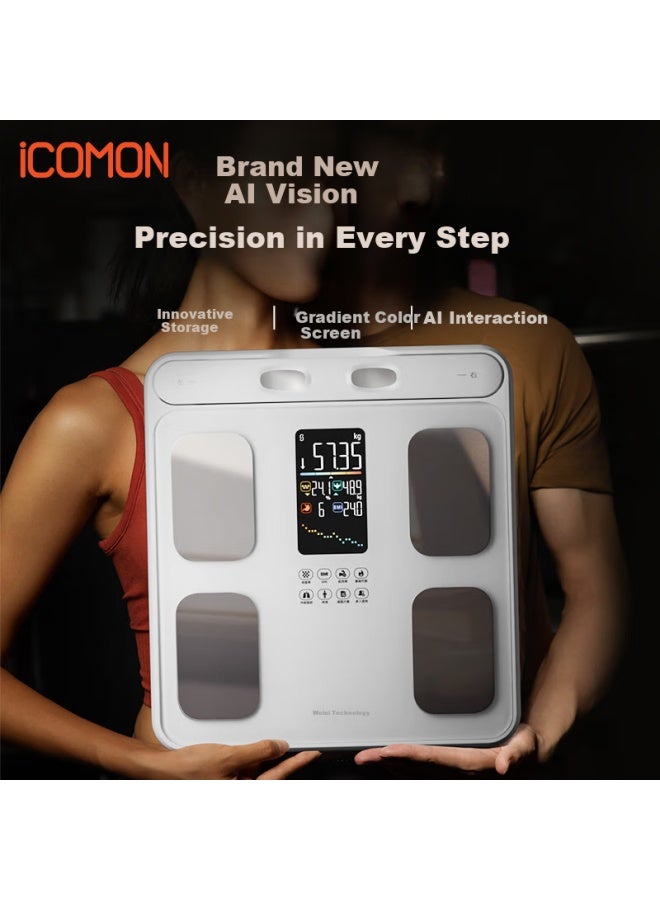 Icomon Wolai Body Fat Scale, High-precision Eight-electrode Smart Weight Scale, Gym-specific Electronic Scale, Self-contained App, Body Health Data Monitoring Body Fat Analyzer - Image 1
