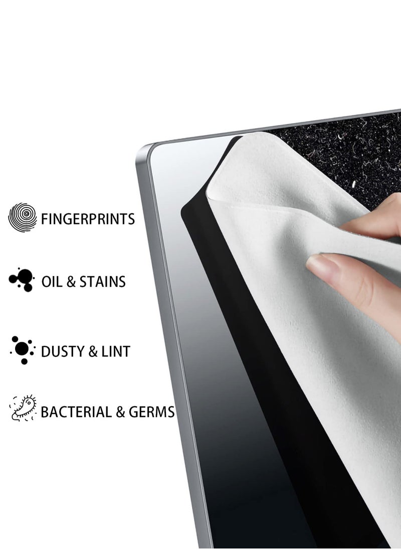 Generic - 2-pack microfiber lined cleaning cloth with screen keyboard anti-fingerprint protection, suitable for cleaning computer, laptop, tablet, mobile phone, camera and other digital product screens, glasses, jewelry, etc. - Image 1