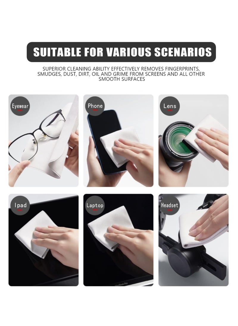 Generic - 2-pack microfiber lined cleaning cloth with screen keyboard anti-fingerprint protection, suitable for cleaning computer, laptop, tablet, mobile phone, camera and other digital product screens, glasses, jewelry, etc. - Image 1
