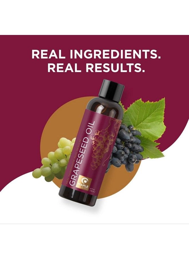 Maple Holistics - Pure Grapeseed Oil For Skin Care Cold Pressed Grape Seed Oil Liquid For Skin With Moisturizing Carrier Oil For Essential Oils Mixing Natural Vitamin E Anti Aging Body Oil For Dry Skin And Hair - Image 1