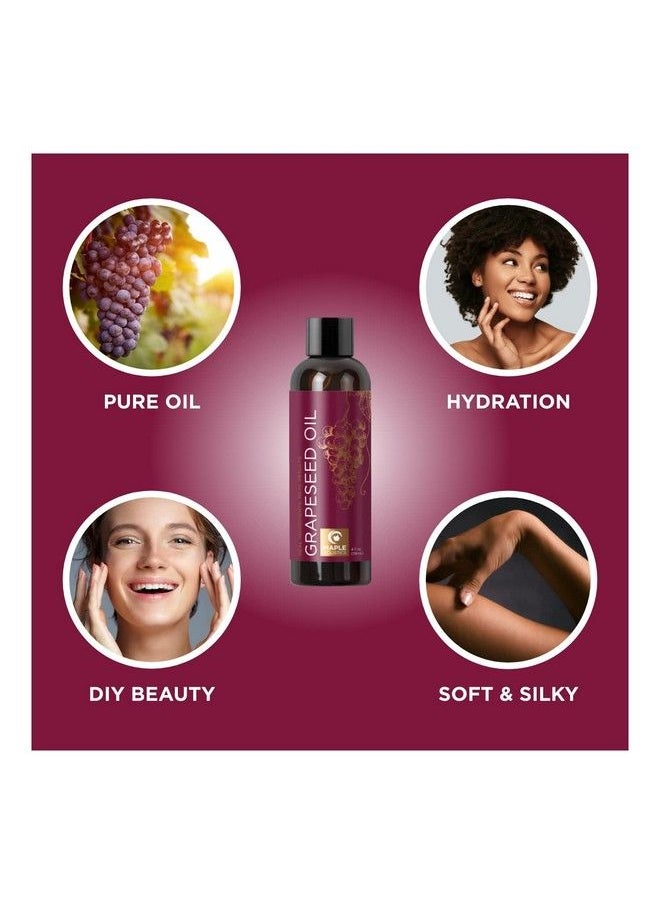 Maple Holistics - Pure Grapeseed Oil For Skin Care Cold Pressed Grape Seed Oil Liquid For Skin With Moisturizing Carrier Oil For Essential Oils Mixing Natural Vitamin E Anti Aging Body Oil For Dry Skin And Hair - Image 1