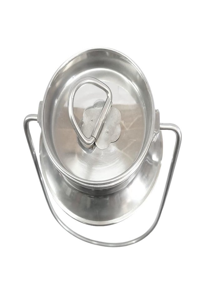 CHEFKIT Stainless Steel Milk, Ghee, Oil Storage Container | Airtight, Leak-Proof Stainless Steel Storage Can | Akhand Jointless Milk Can/Oil Pot with Lid | Induction Compatible Bharni (Silver, 1.5L) - Image 4