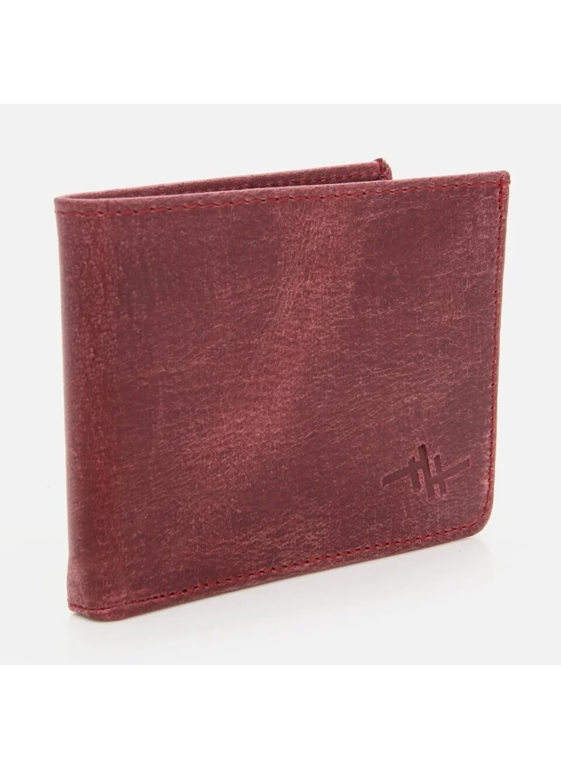 Hotiç 06CUH273230A780 Genuine Leather Claret Red Men's Wallet