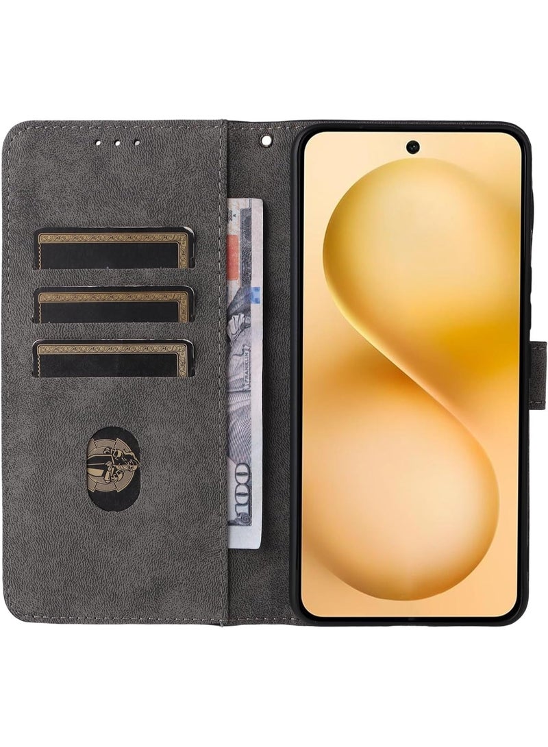 For Vivo V60 Flip Cover with Detachable Lanyard, PU Leather Full Body Protection Shockproof Flip Mobile Phone Case, RFID Anti-theft Brush Folio Wallet Case - Image 5