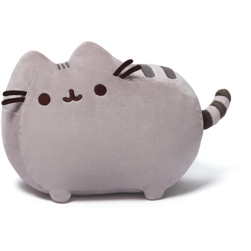 Gund Pusheen The Cat Classic Pose Plush, Kawaii Plush Cat Stuffed Animal for Ages 8 and Up, Gray, 12” - Image 1