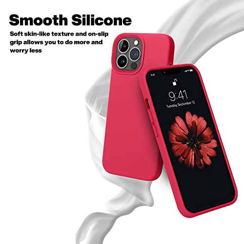 OTOFLY Designed for iPhone 13 Pro Max Case, Silicone Shockproof Slim Thin Phone Case for iPhone 13 Pro Max 6.7 inch (Red) - Image 2