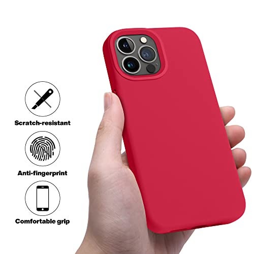 OTOFLY Designed for iPhone 13 Pro Max Case, Silicone Shockproof Slim Thin Phone Case for iPhone 13 Pro Max 6.7 inch (Red) - Image 3