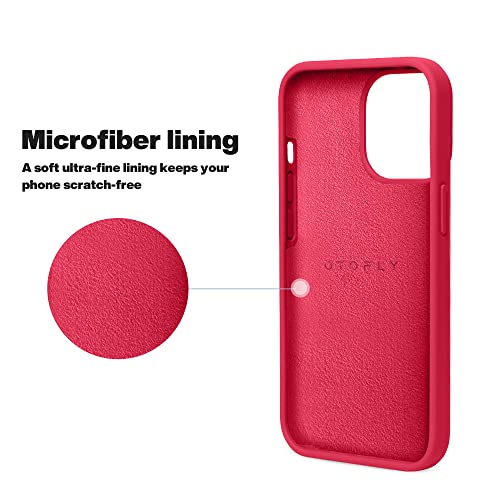 OTOFLY Designed for iPhone 13 Pro Max Case, Silicone Shockproof Slim Thin Phone Case for iPhone 13 Pro Max 6.7 inch (Red) - Image 4