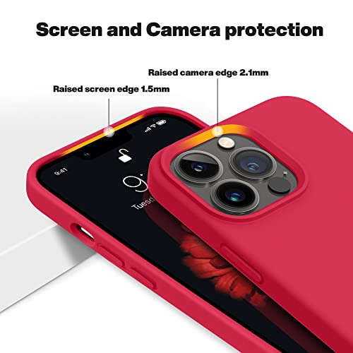 OTOFLY Designed for iPhone 13 Pro Max Case, Silicone Shockproof Slim Thin Phone Case for iPhone 13 Pro Max 6.7 inch (Red) - Image 5