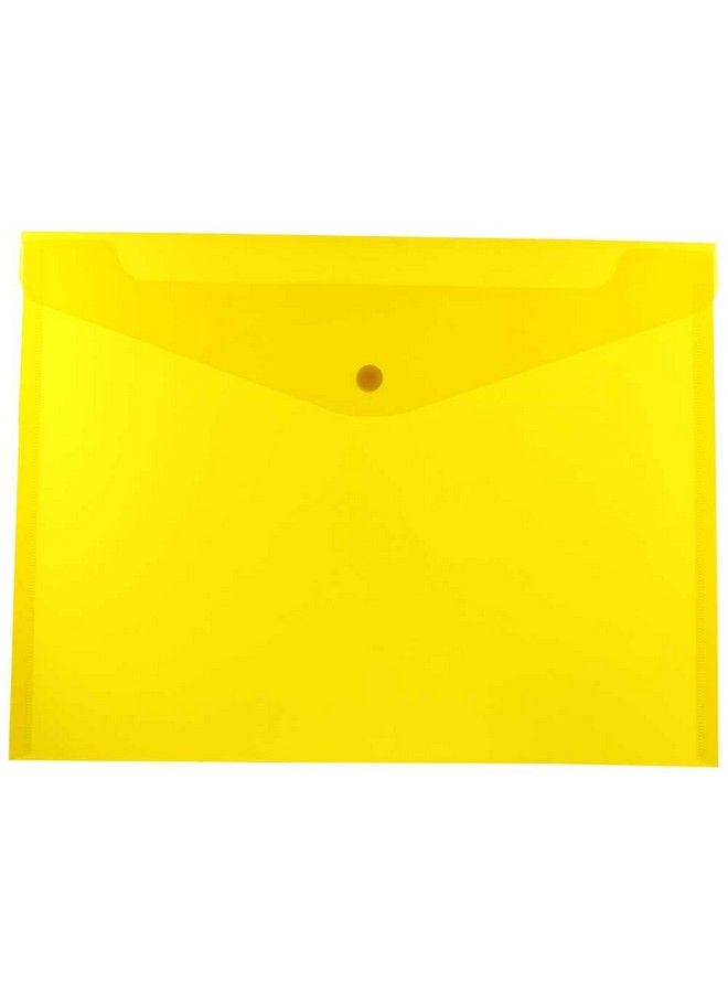 JAM Paper Plastic Envelopes With Snap Closure Letter Booklet 9 3 4 X 13 Yellow 12 Pack - Image 2