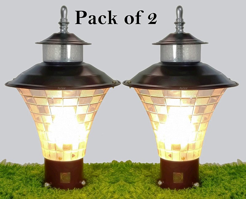 Lyse Decor Decorative Outdoor Gate Lights, Gate Lamps, Boundary Lamps, Compound gate Light, Wall Lamps, Pilllar Gate Light and Garden gate Lights (Pack of 2) - Image 2