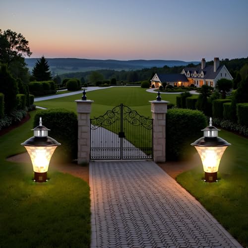 Lyse Decor Decorative Outdoor Gate Lights, Gate Lamps, Boundary Lamps, Compound gate Light, Wall Lamps, Pilllar Gate Light and Garden gate Lights (Pack of 2) - Image 3