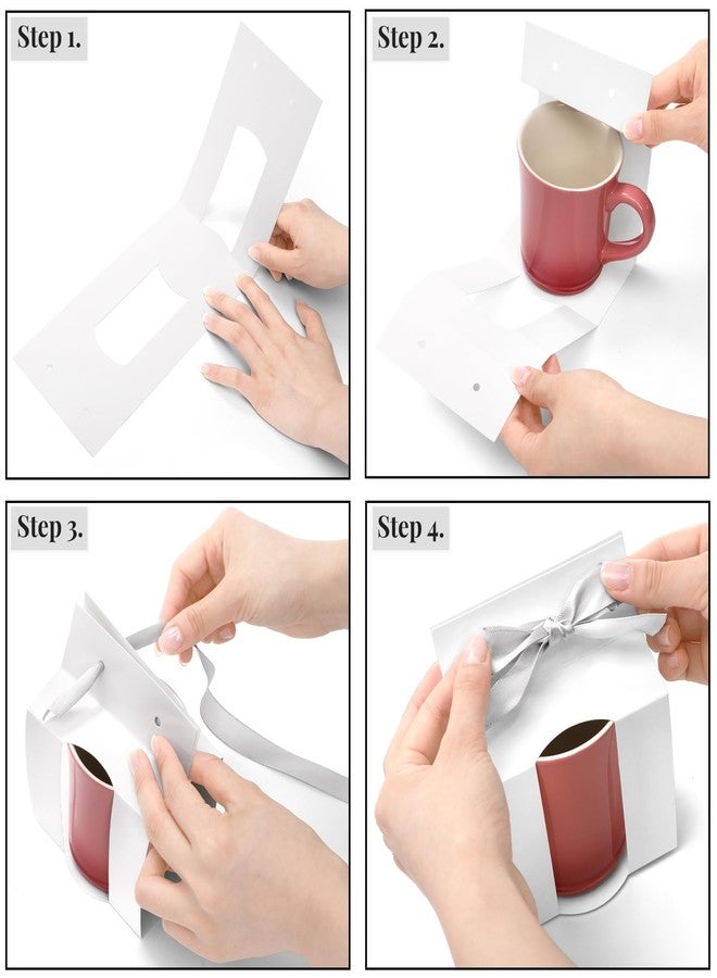 ZAVOOS 100 Pieces Mug Boxes, 11 Oz Sublimation Mugs Gift Box with Ribbon for Packaging Shipping Selling, Small White Cups Blanks Wrapping Bulk for Wedding, Birthday, Christmas - Image 3