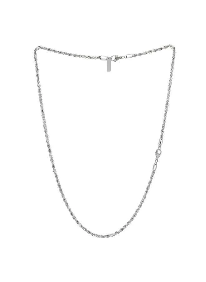 POLICE Perito Stainless Steel Twisted Chain Necklace for Men
