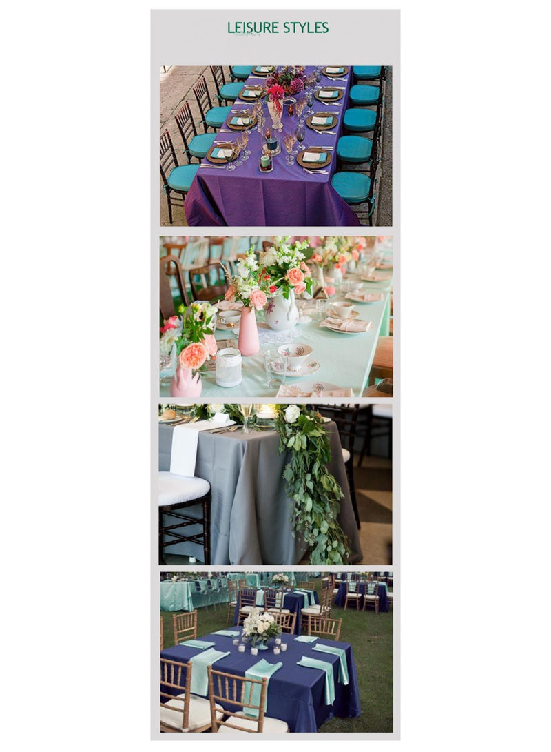 general Solid Color Tablecloth Dark Red Multi Size Hotel Buffet Wedding Birthday Party Polyester Tablecloth - Image 2