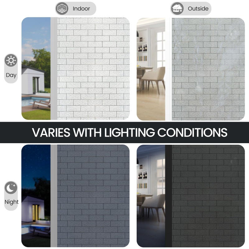 ADD.HERES Window Privacy Film, Frosted Glass Decorative Static Cling, Removable Sun Blocking Vinyl Covering,Window Film for Home Kitchen Living Room Bathroom, Moon Scar, 17.3" x 78.7" - Image 4