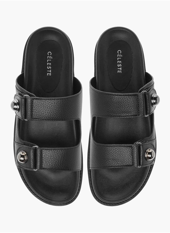 Celeste Womens Textured Slip-On Sandals  - Image 2