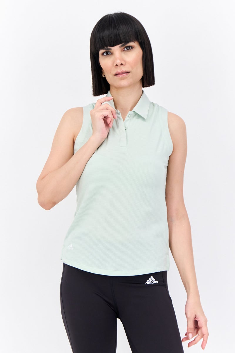 Adidas Women Sportswear Fit Sleeveless Training Top, Mint Green - Image 1