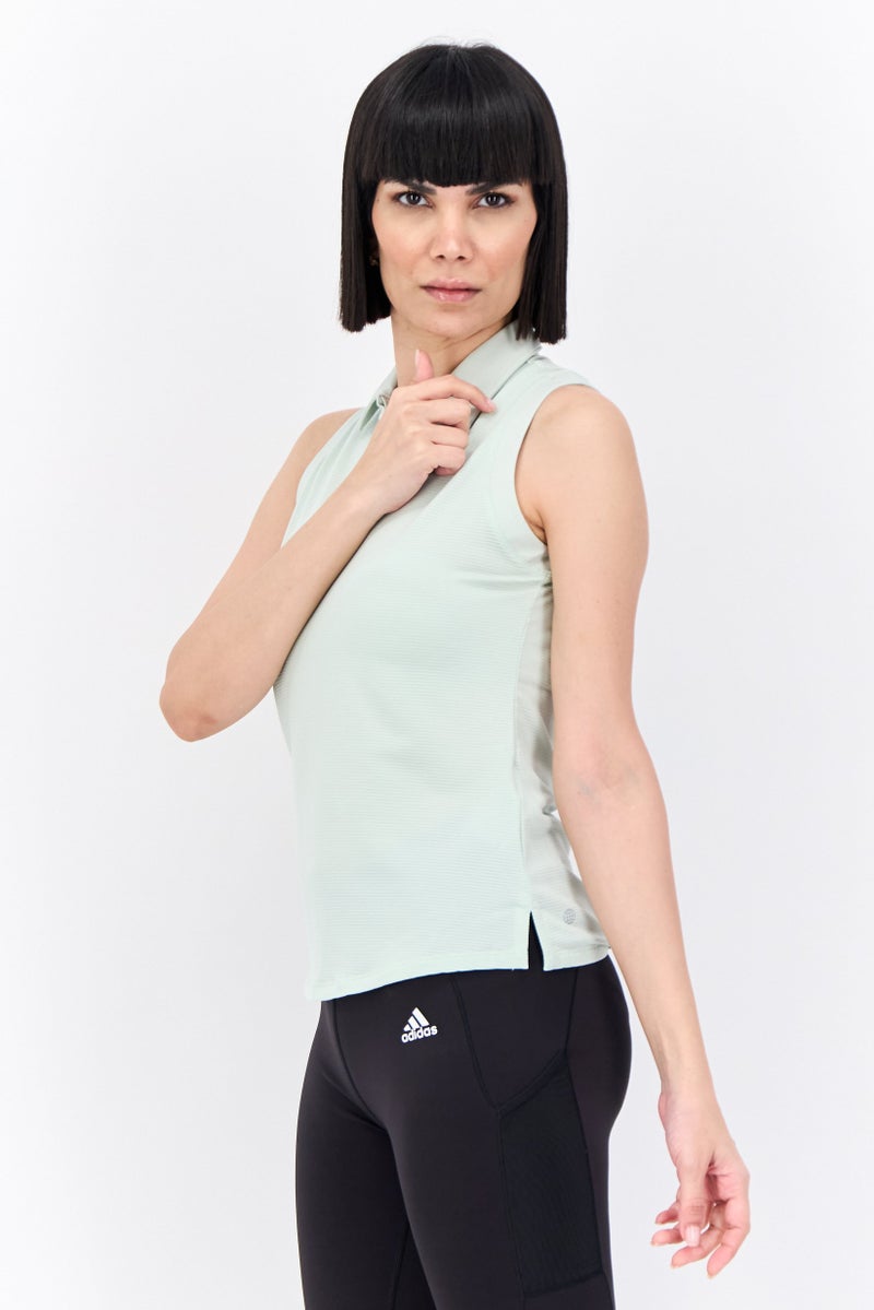 Adidas Women Sportswear Fit Sleeveless Training Top, Mint Green - Image 2