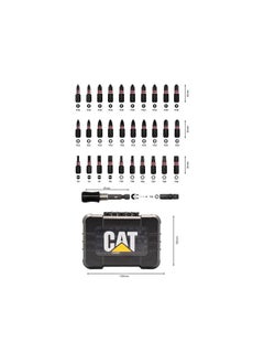 كاتربلر CAT DA01901 طقم لقم مفك سداسي 32 قطعة ¼ بوصة  - Image 4