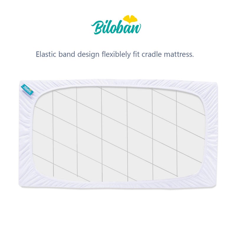 Biloban Cradle Bassinet Mattress Pad Cover for 36" × 18" Standard Cradle Mattress, Ultra Soft Microfiber Surface and Extra Waterproof Layer, Washer & Dryer Friendly - Image 4