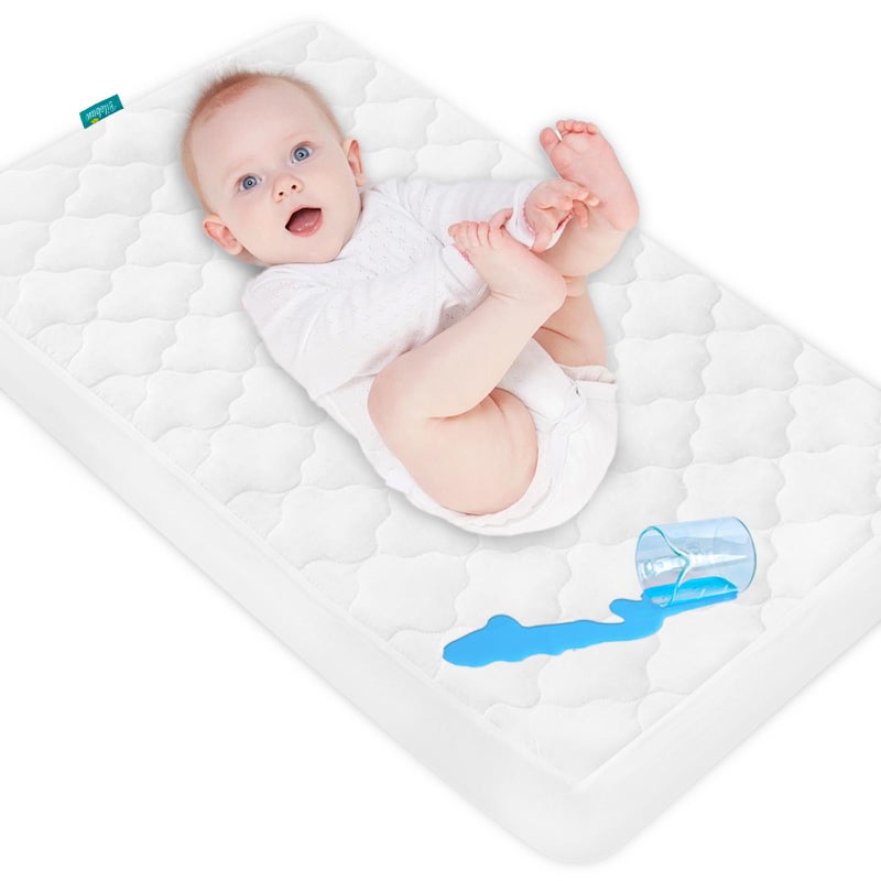 Biloban Cradle Bassinet Mattress Pad Cover for 36" × 18" Standard Cradle Mattress, Ultra Soft Microfiber Surface and Extra Waterproof Layer, Washer & Dryer Friendly - Image 1