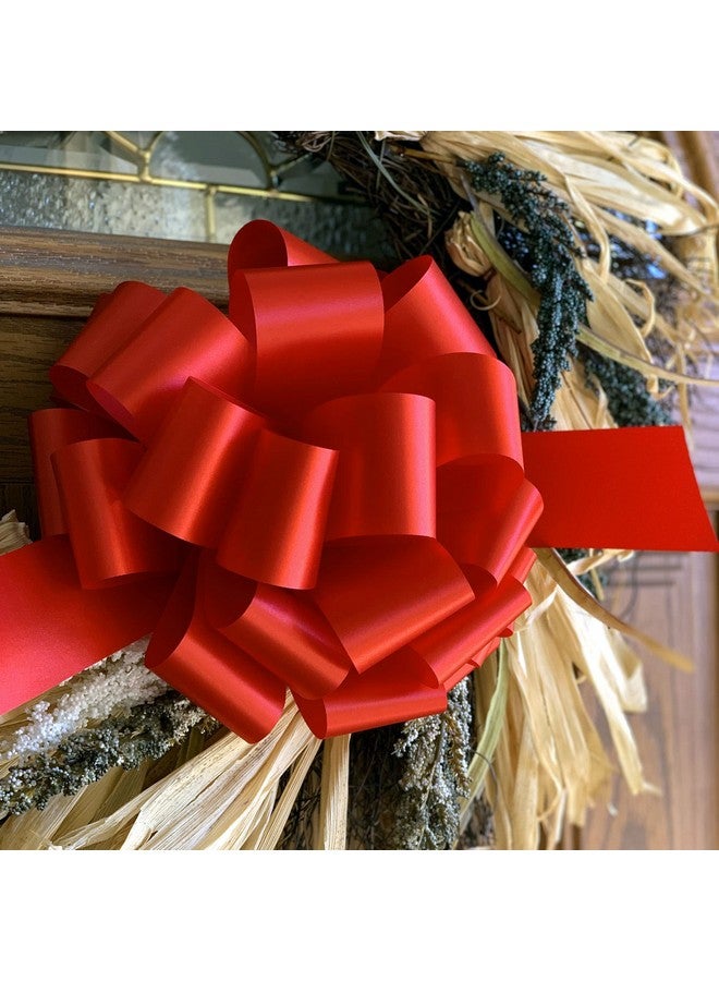 GiftWrap Etc. Large Red Ribbon Pull Bows - 9" Wide, Set of 6, 4th of July, Presents, Wreath, Fundraiser, Decoration, Office, Christmas, Big Gift Bows, Gift Basket, Valentine's Day, President's Day, Memorial Day - Image 2