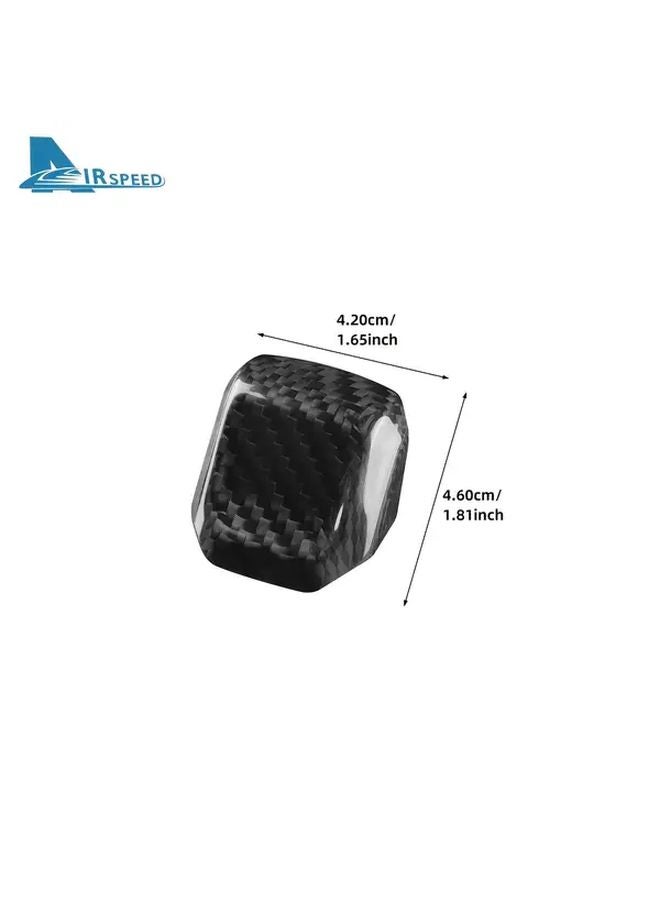 Black Carbon Fiber Gear Shift Knob Trim For Seat Leon Cupra Formentor 2020 2025 - Image 3