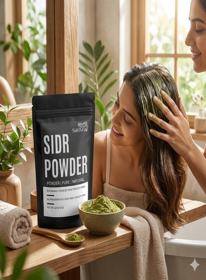 Sattvra Sidr Powder Sattvra(227) grams/Finely ground Sidr leaves Powder/For DIY Hair Mask,Skin Care & Herbal Projects - Image 5