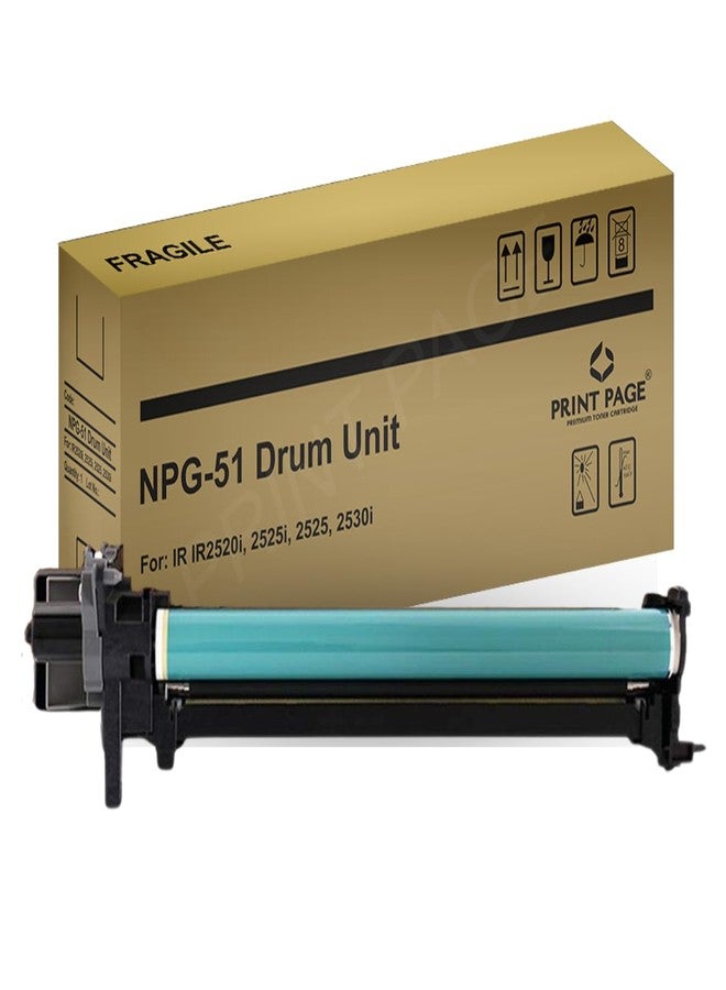 وحدة أسطوانة التصوير NPG-51 للطباعة متوافقة مع الطابعات IR2520i و 2525i و 2525 و 2530i (NPG-51 - وحدة الأسطوانة) - Image 1