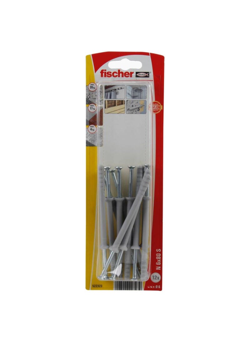 Fischer Hammerfix N S Pack 0.6 X 8 Cm 12 Piece