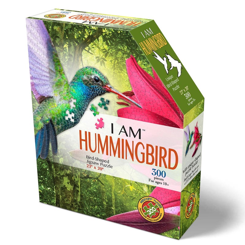 Madd Capp I Am Hummingbird 300Piece BirdShaped Jigsaw Puzzle Multicolored - Image 2