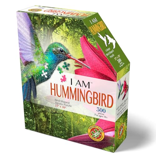Madd Capp I Am Hummingbird 300Piece BirdShaped Jigsaw Puzzle Multicolored - Image 1