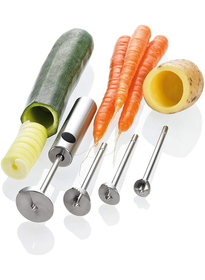 Oasisgalore Lurch 220295 Twister EDS Vegetable and Fruit Carving Tool - 4 Stainless Steel Drill Bits for Hollowing and Shaping - Image 2