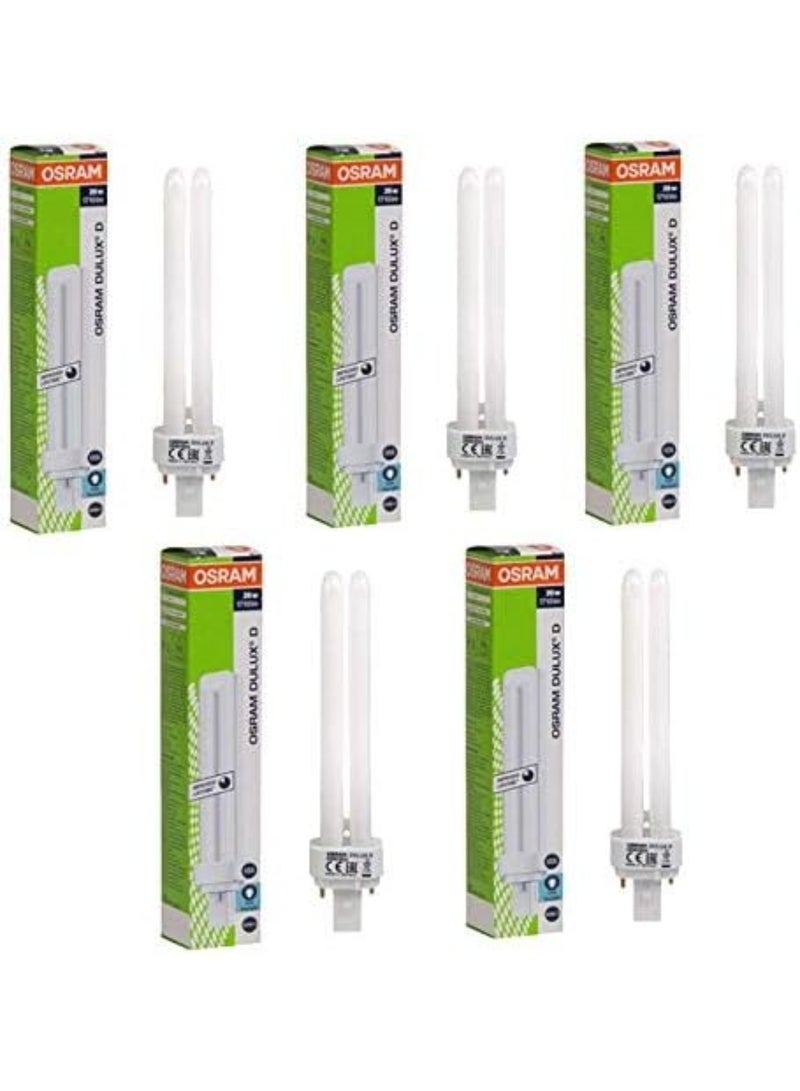 OSRAM Osram Long Lasting Home Decorative and Durable Fluorescent Lamp Track & Recessed 2 Pin CFL Bulb - 26 Watts (Pack Of 5)- Daylight - Image 1