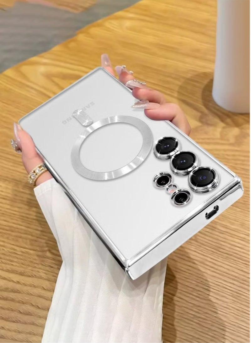 ELTRAZONE حافظة Galaxy S24 Ultra MagSafe – حافظة مغناطيسية شفافة مع دعم الشحن اللاسلكي، حماية عدسة الكاميرا، مقاومة للخدوش، مضادة للصدمات [6.8 بوصة] - Image 1