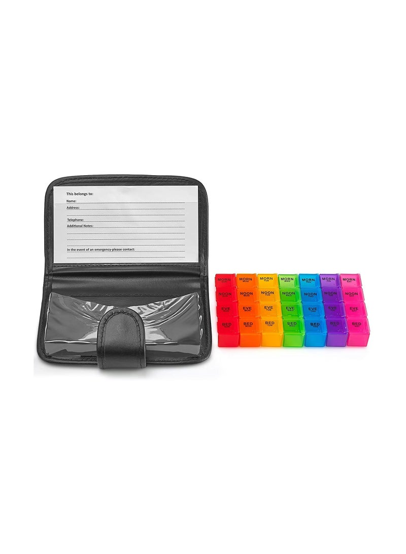 2 Pack Weekly Pill Organizer, Pill Boxs, Portable Travel Pill Box Dispenser for Vitamin, Fish Oil, Supplements - Image 5