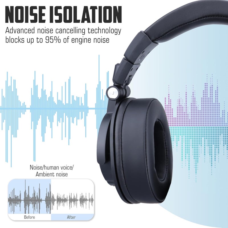 CLAW SM90 Studio Monitoring DJ Headphones, Wired Foldable Over-Ear with 50mm Neodymium Drivers, 4m Coiled Cable, 3.5mm to 6.35mm Adapter & Carrying Pouch – Ideal for Mixing, Recording & Gaming| Black - Image 5