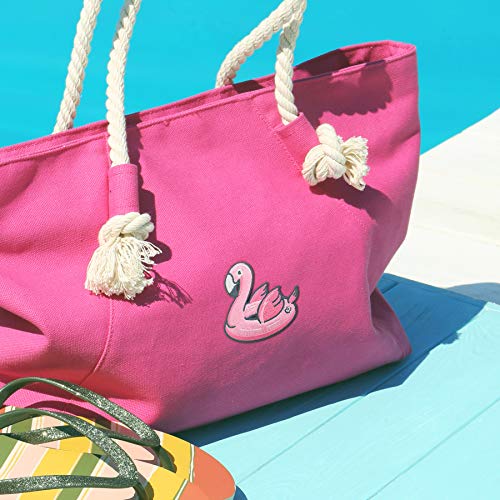 Winks For Days Pink Flamingo Floatie Embroidered Iron-On Patch - Image 5