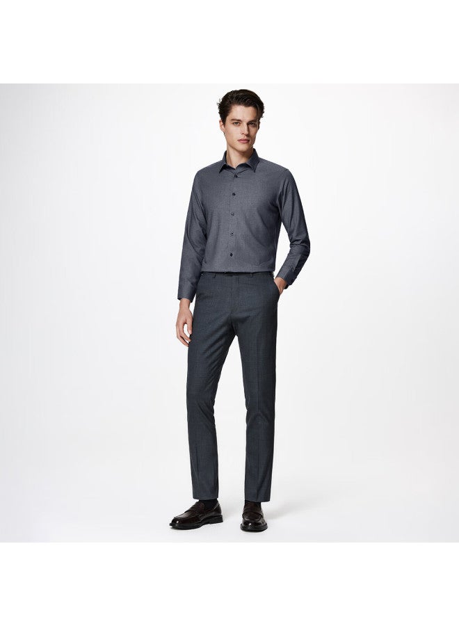 Judger Men's Long-sleeve Shirt, Spring And Autumn High-end Feel, Lightweight Breathable Skin-friendly Soft Crisp Smooth Dress Shirt - Image 3