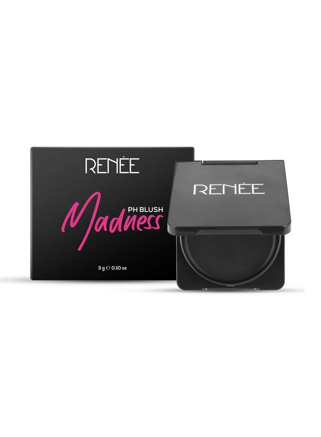Renee أحمر خدود Madness Ph Blush الفوري الفريد من نوعه باللون الوردي سهل المزج وخفيف الوزن وتركيبة مرطبة تدوم طويلاً غنية بالزيتون والمكاديميا وزبدة الشيا خالٍ من البارابين وخالٍ من القسوة على الحيوانات، 3 جم - Image 1