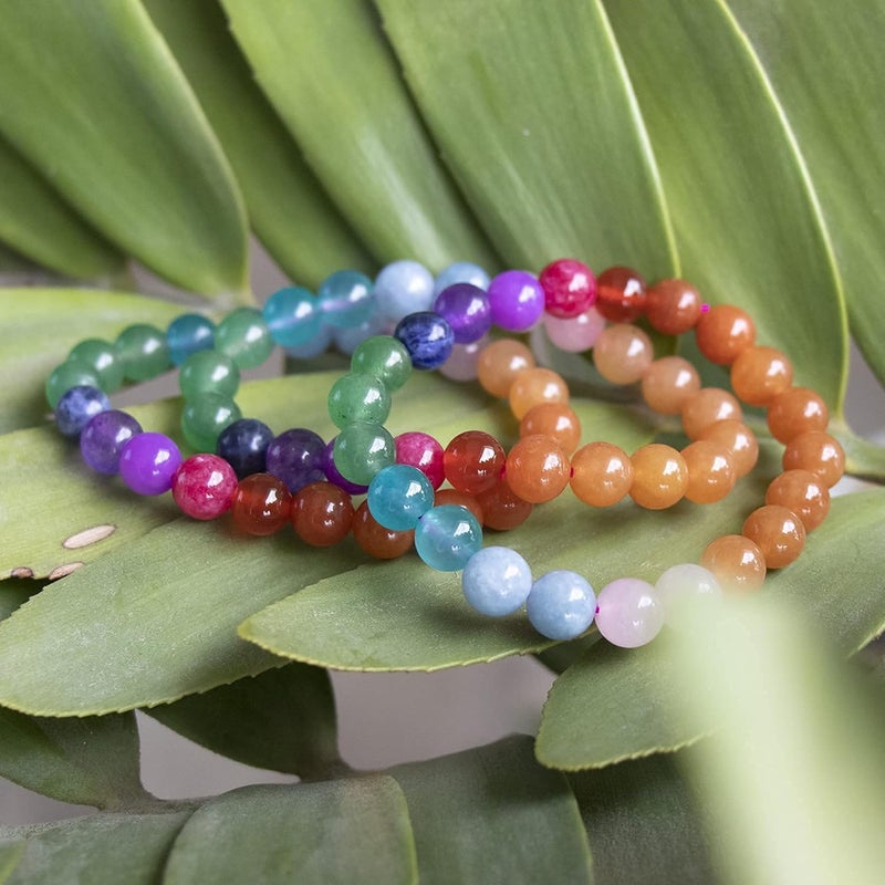 Zikra Natural Gemstone Bracelet 7.5 In Stretch Gemstones 8mm (0.31") Round, Beads Healing Crystals Quartz, Chakra Bracelet, Y2K, Bracelets for Women Men Girls Gifts (Unisex) - Image 5